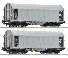 66001449 - Set 4. osých vozů na přepravu plechových svitků s plachtou Shimmns ČD