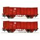 6600301 - Set se dvěma otevřenými nákladními vozy typu Es MÁV