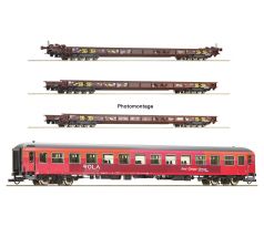 6600042 - Souprava ROLA s doprovodným vozem a třemi nízkopodlažními vozy ÖBB