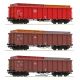 6600291 - 3-dilný set 4-osých otevřených vozů Eanos-x DB