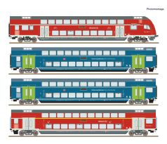 6210250 - Souprava železničního vozu se čtyřmi dvoupatrovými vozy DB