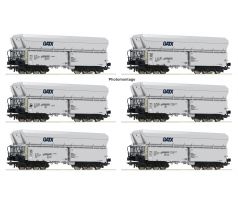 6600220 - Set šesti samovysypných vozů typu Falns GATX.