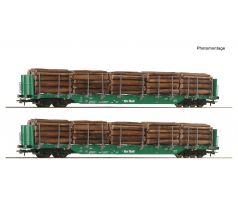 6600319 - Set vozů se dvěma čtyřnápravovými klanicovými vozy typu Rnoos OnRail GmbH,