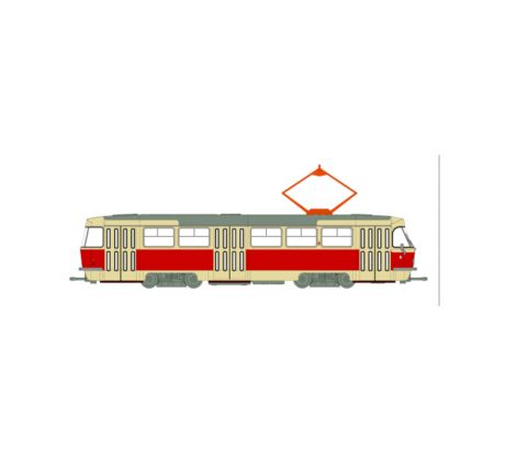 64500 - Tramvaj T3 - statický model bez pohonu