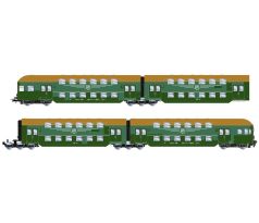 HR4424 - Čtyřvozová patrová jednotka s kabinou strojvůdce DR s opravami laku