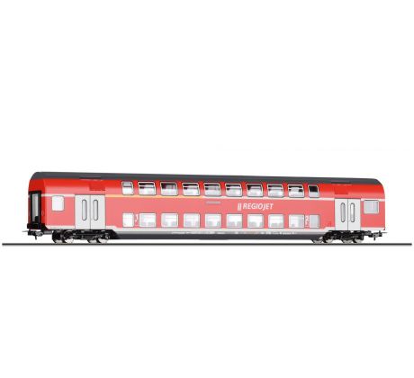 73817 - 4-osý patrový vůz 1./2. třídy DABz755 RegioJet (ex DB)