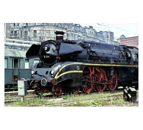 HN9077HM- Pokusná rychlíková parní lokomotiva BR 18 314 DR, uhelná, zelená bez ozdobného pruhu, DCC, zvuk