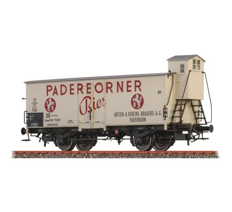 51259 - 2. osý krytý chladicí vůz na přepravu piva "Paderborner Bier" DR Brit-US-zone