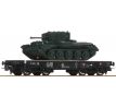 67429 - 4-osý plošinový vůz SSy s nákladem tanku Cromwell, DB